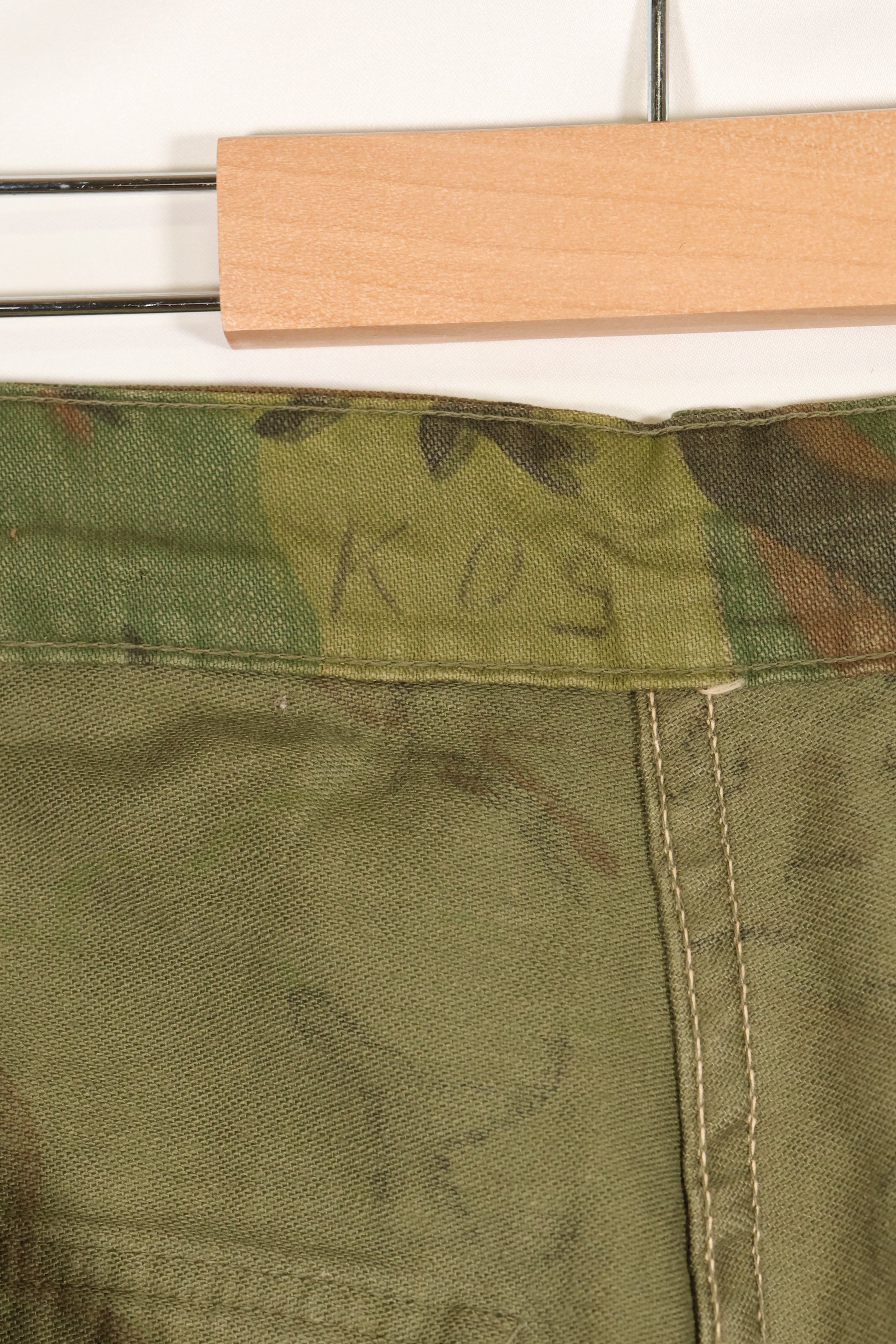 1960s Invisible Leaf Camouflage U.S. Army Utility Pants Cut Almost Unused