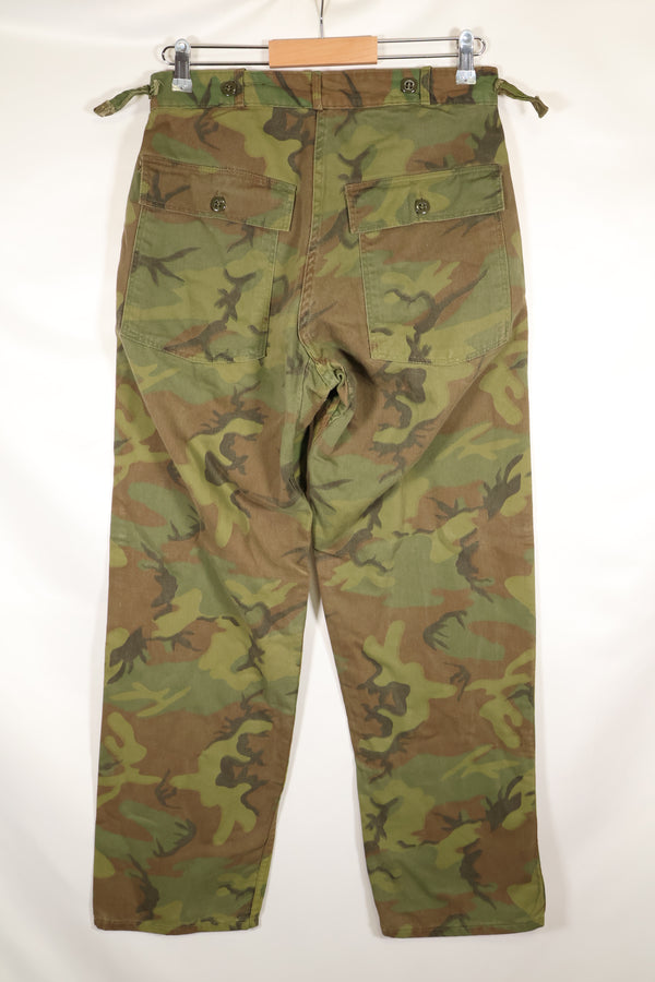 1960s Invisible Leaf Camouflage U.S. Army Utility Pants Cut Almost Unused