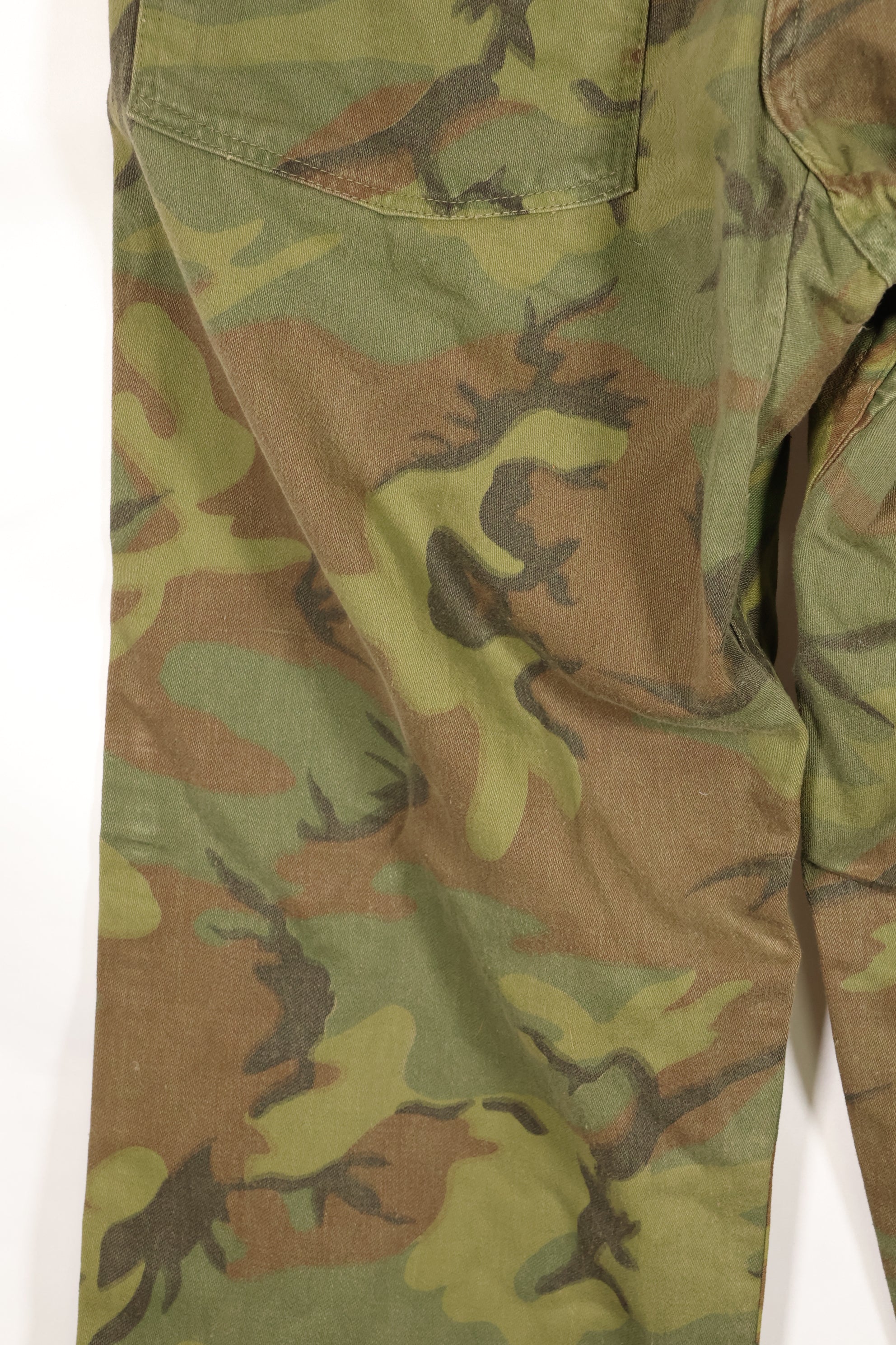 1960s Invisible Leaf Camouflage U.S. Army Utility Pants Cut Almost Unused