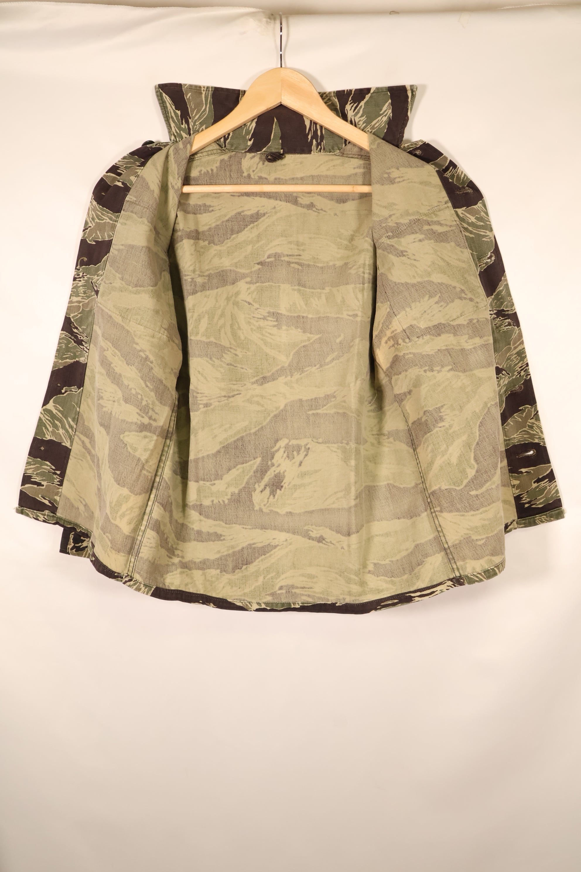 Circa 1965–65 | Okinawa Tiger Pattern | JWD | Tiger Stripe | Asian Cut | Shirt | Used