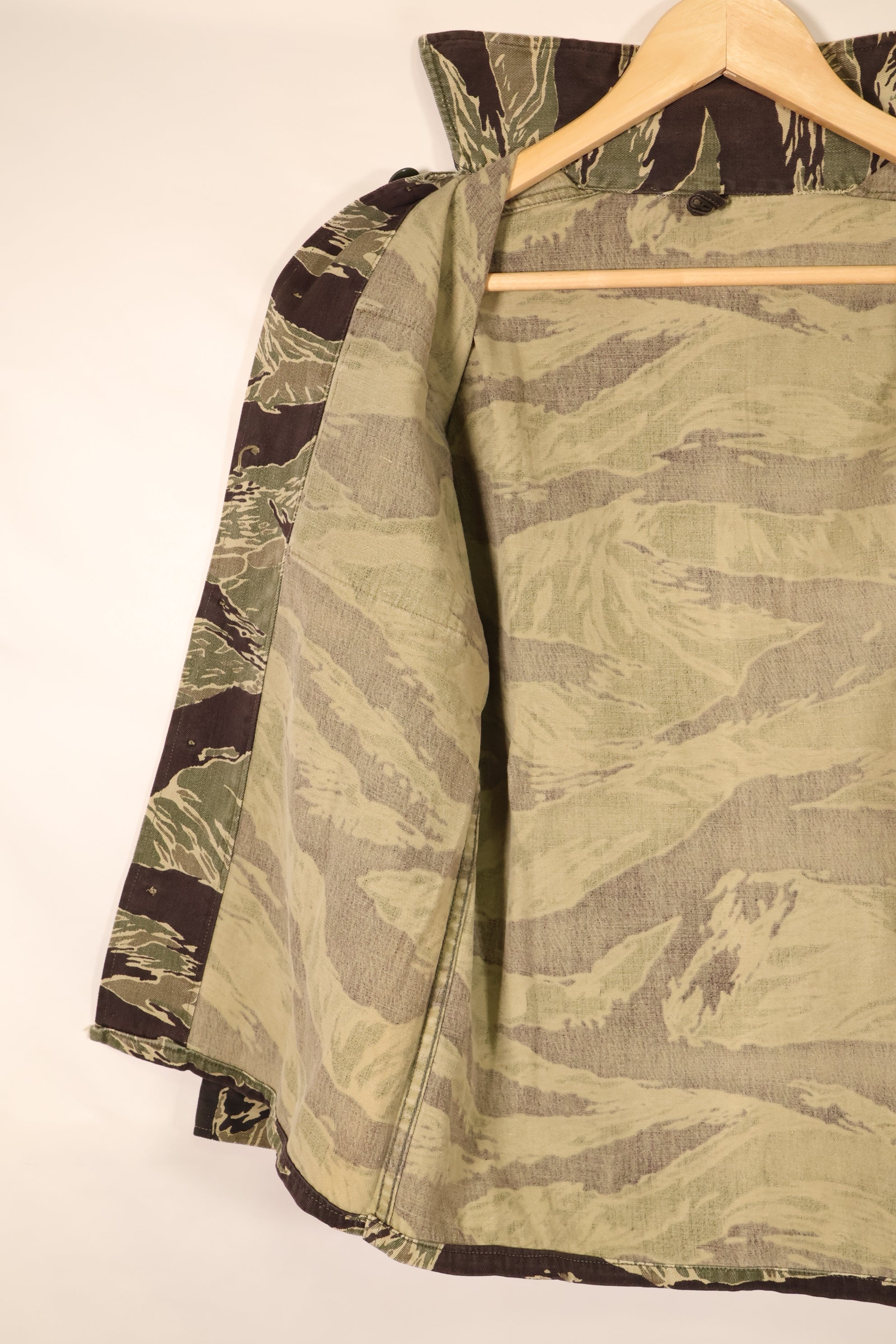 Circa 1965–65 | Okinawa Tiger Pattern | JWD | Tiger Stripe | Asian Cut | Shirt | Used