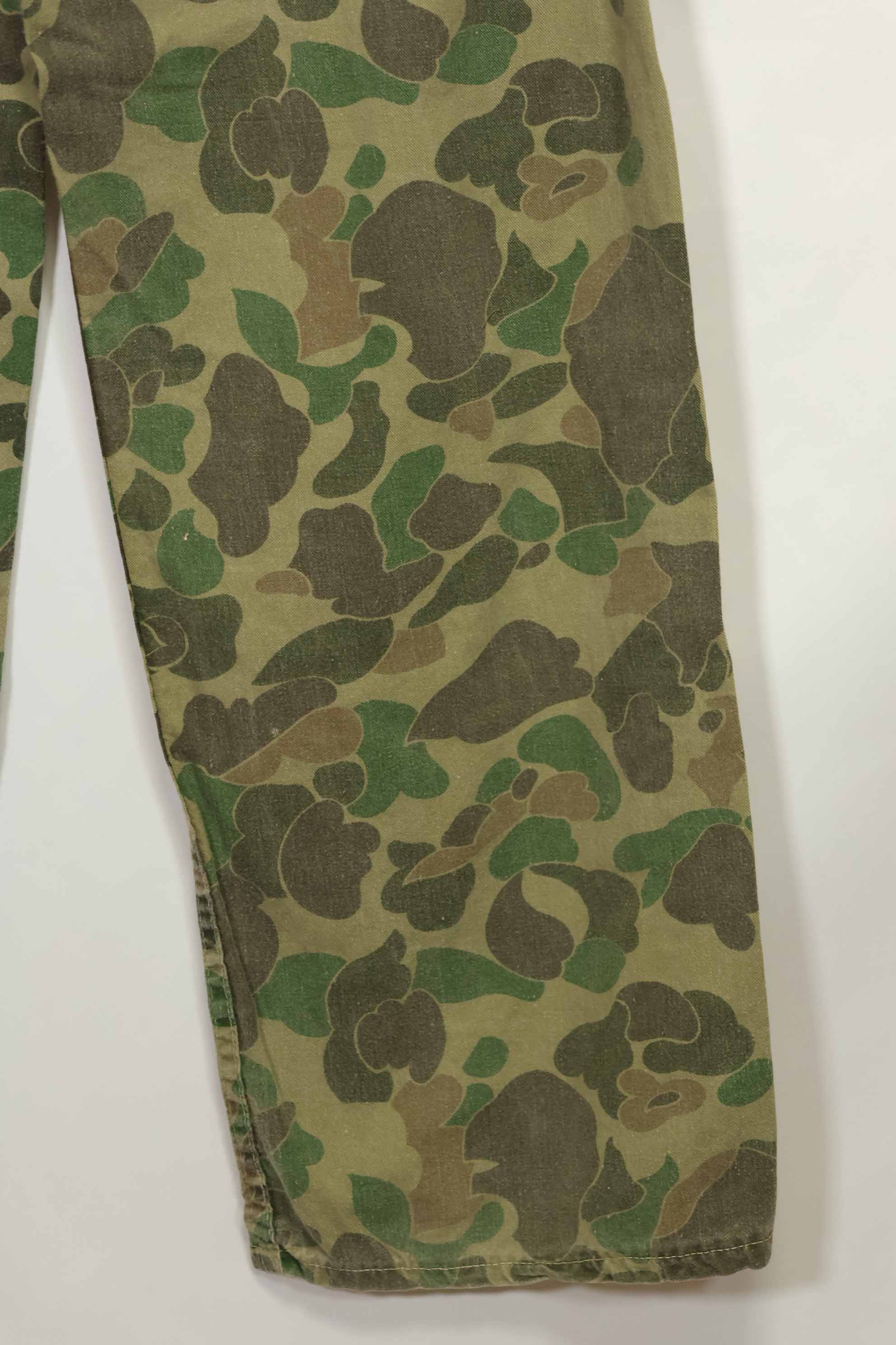 1970s civilian frogskin camouflage hunting pants, used.