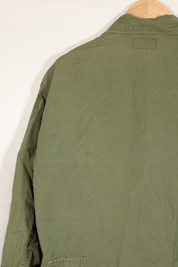 Real 1963 1st Model Jungle Fatigue Jacket, patch marks, faded.