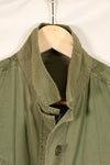 1963 Contract, estimated SMALL 1st Model Jungle Fatigue Jacket, used, stains, scratches.