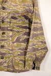 Real Late War Pattern Tiger Stripe Shirt, heavy weight fabric, faded, used.