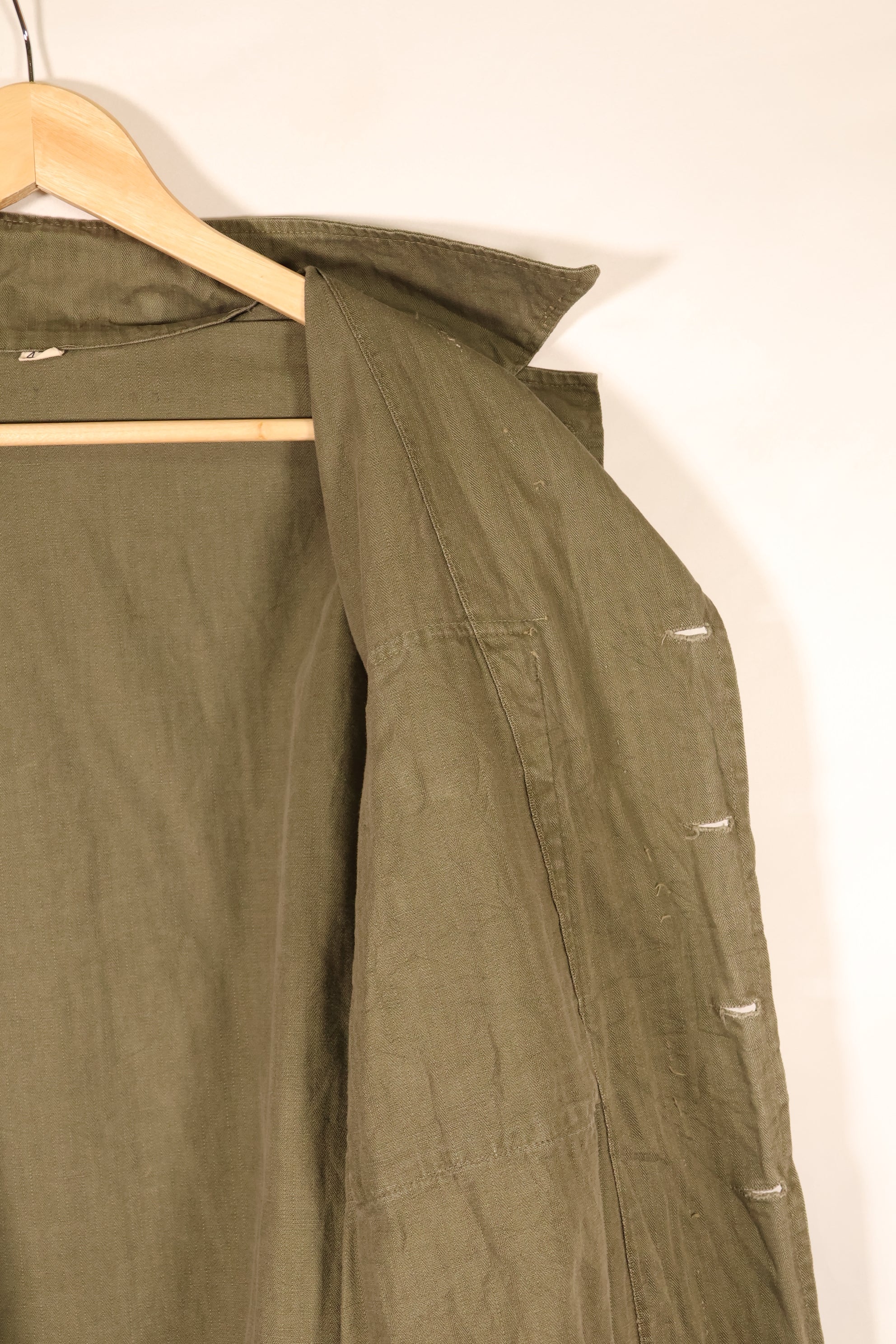 Early 1940s, Size 42R, U.S. Army M43 HBT Utility Jacket, Faded, Used