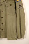 Late 1940s–1950s, U.S. Army, M-47 HBT Utility Shirt with Patches, Used