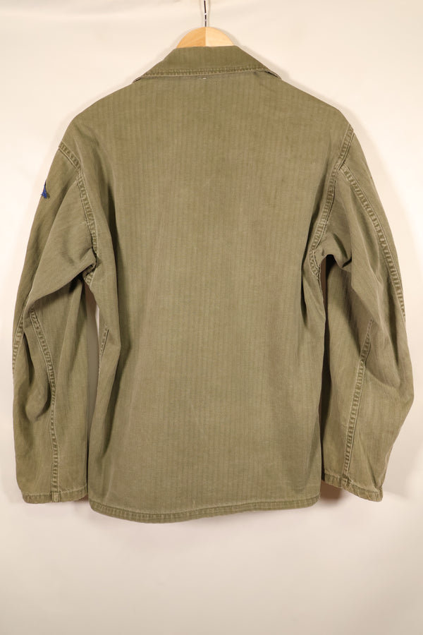 Late 1940s–1950s, U.S. Army, M-47 HBT Utility Shirt with Patches, Used