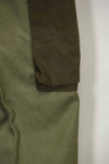 1940s-50s U.S. Army M45 cotton field pants with modified cargo pockets, airborne use, used, A