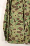 1940s-early 50s Japanese frogskin camouflage tailored jacket, HBT fabric, beautiful, used.