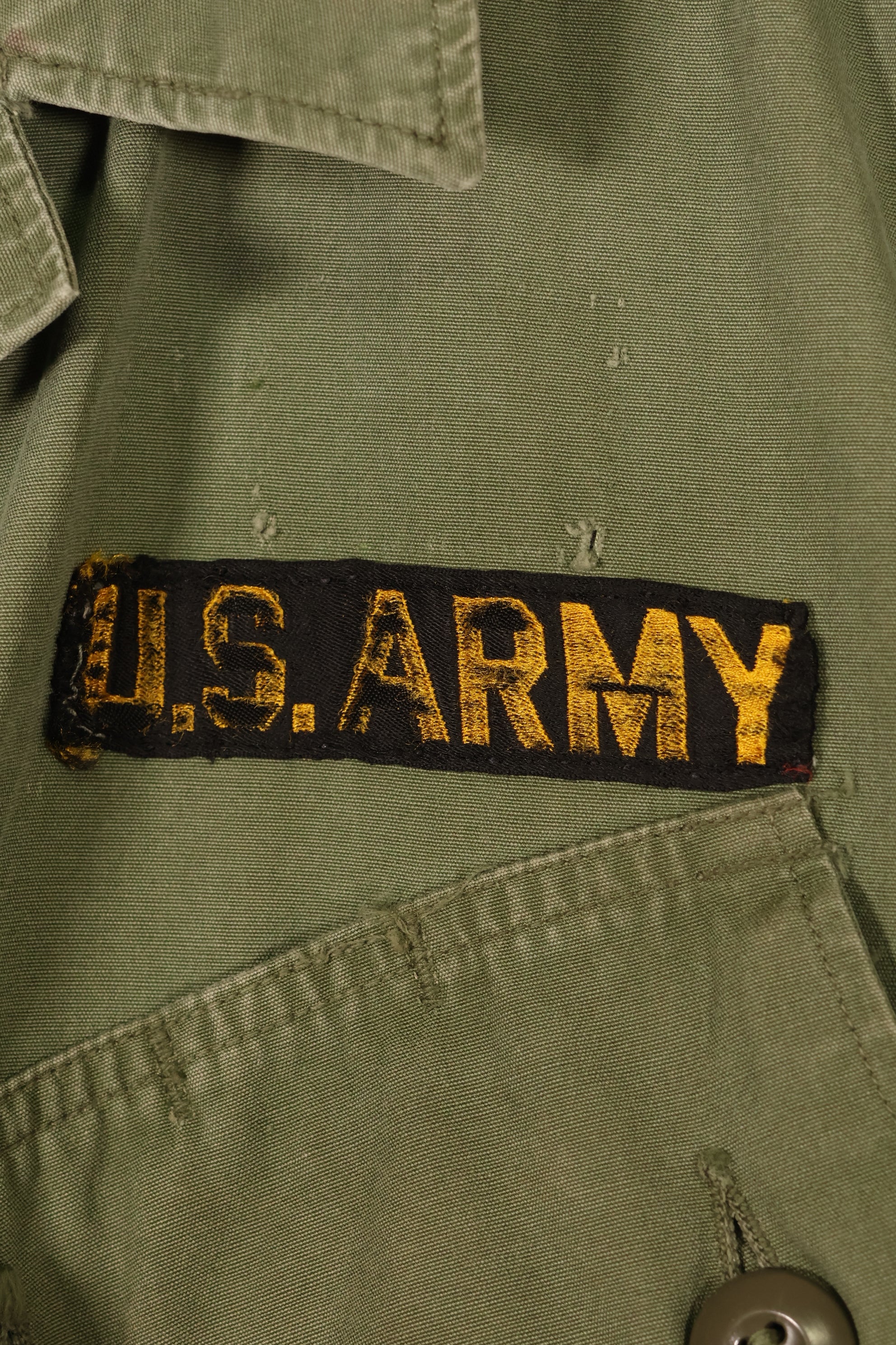 1963–64 Contract, Presumed S-L, 1st Model Jungle Fatigue Jacket with Patches, Used
