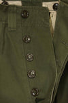 1940s-50s US Army M45 cotton field pants with modified cargo pockets, airborne use, used, B