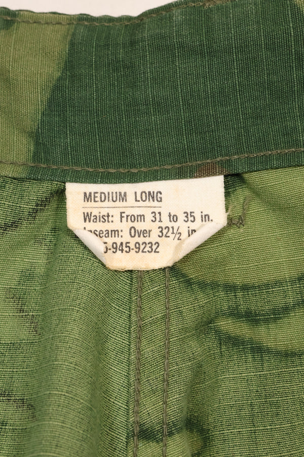 1969 Contract M-L Ripstop Fabric ERDL Leaf Camouflage Pants Used