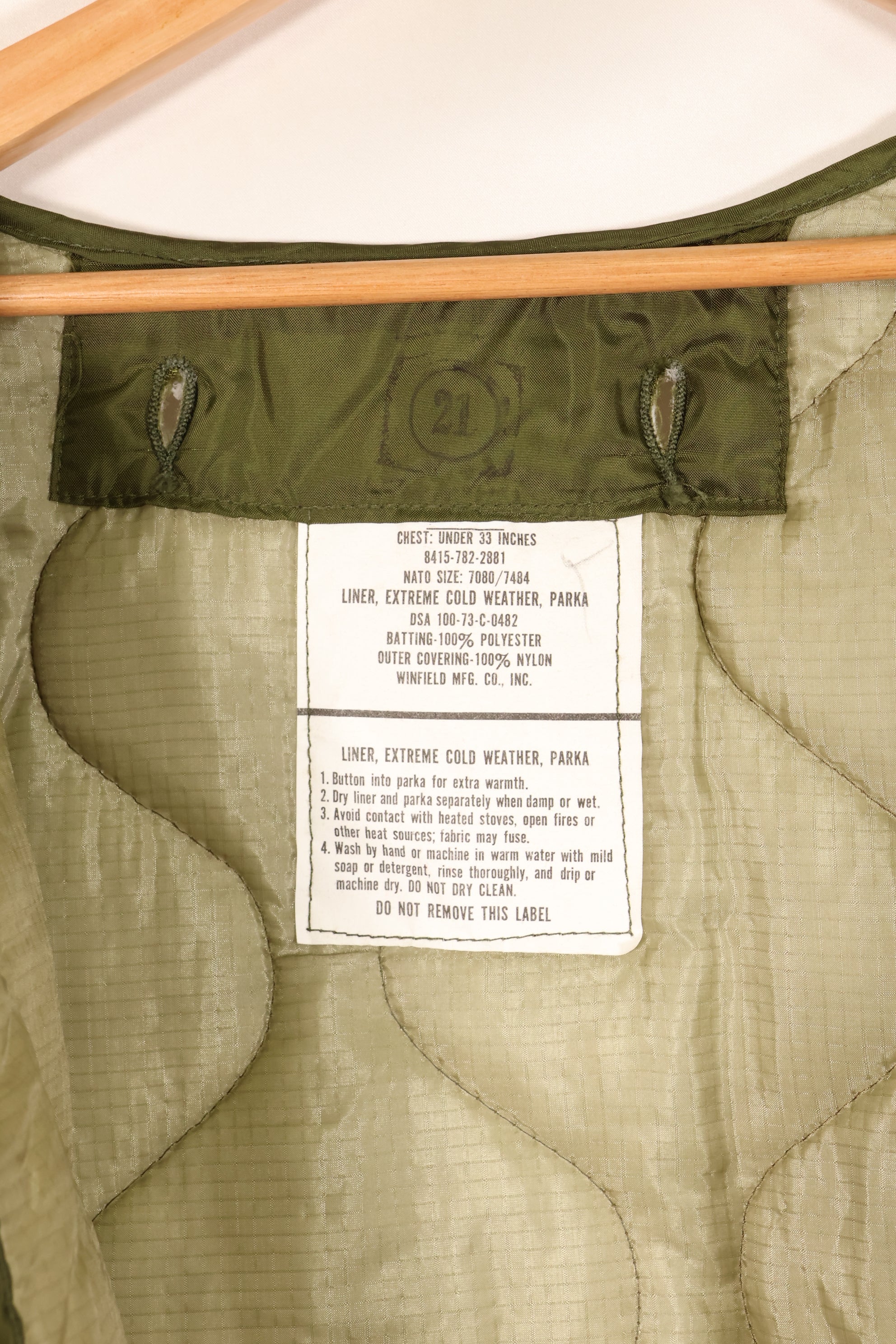 1973 Contract M-R M65 Field Parka Fishtail Parka, almost unused, no hood.
