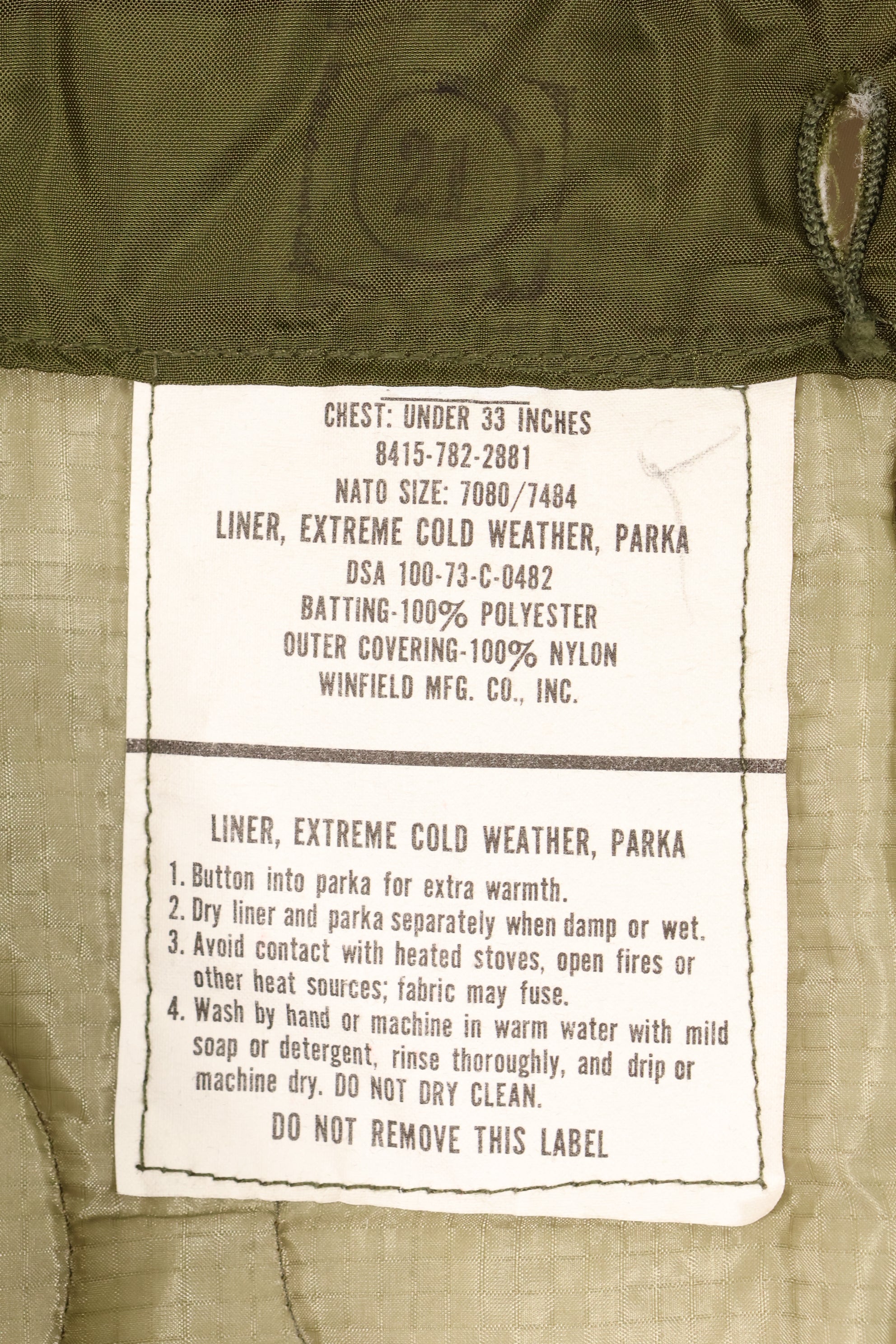 1973 Contract M-R M65 Field Parka Fishtail Parka, almost unused, no hood.