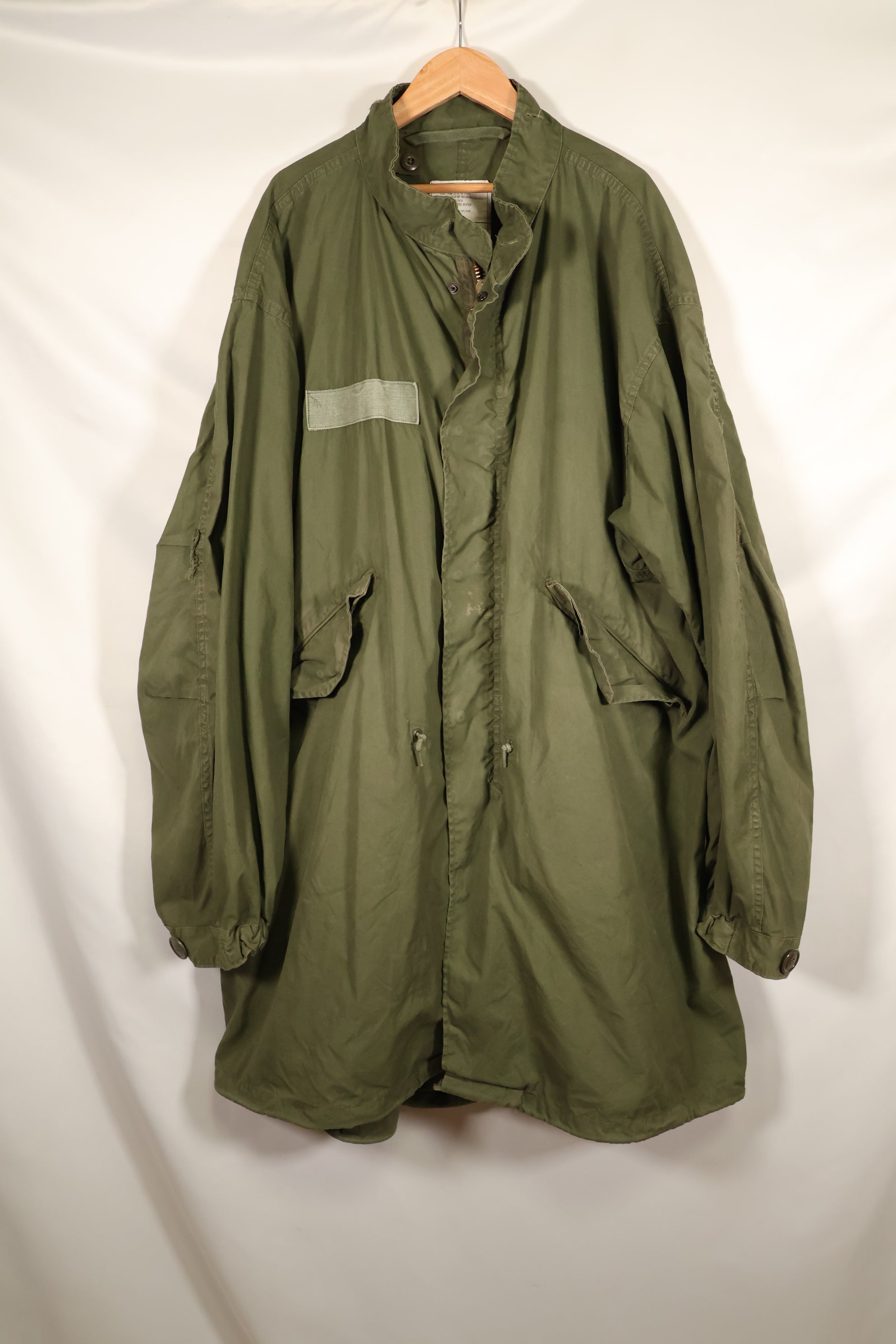 1982 Contract LARGE M65 Field Parka Fishtail Parka, used, shell only.
