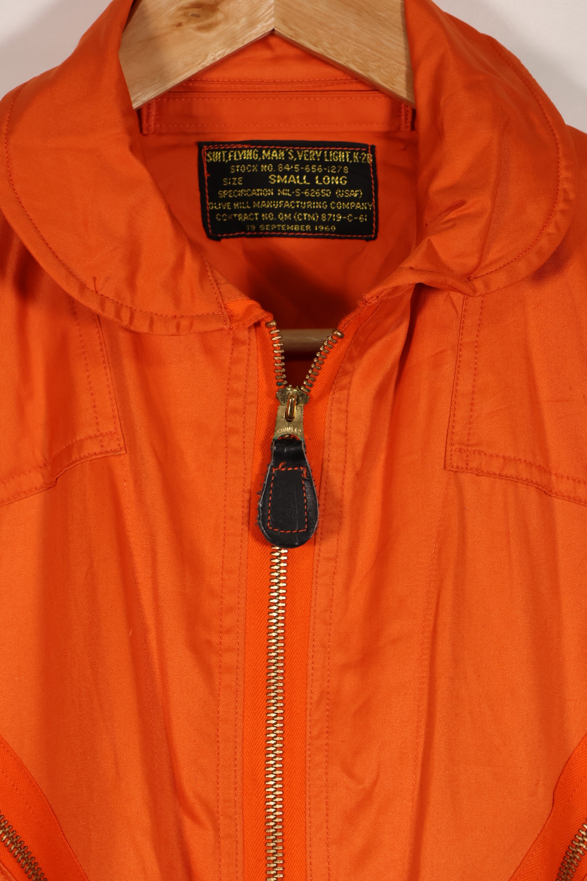 Real 1961 USAF K2-B, unused, rescue orange color.