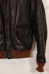 2000's size 44 Real McCoys A-2 flight jacket, repaired, used