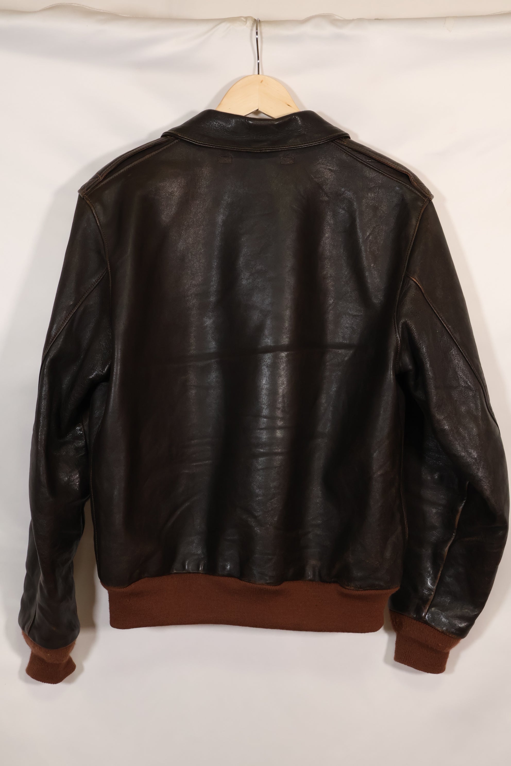 2000's size 44 Real McCoys A-2 flight jacket, repaired, used