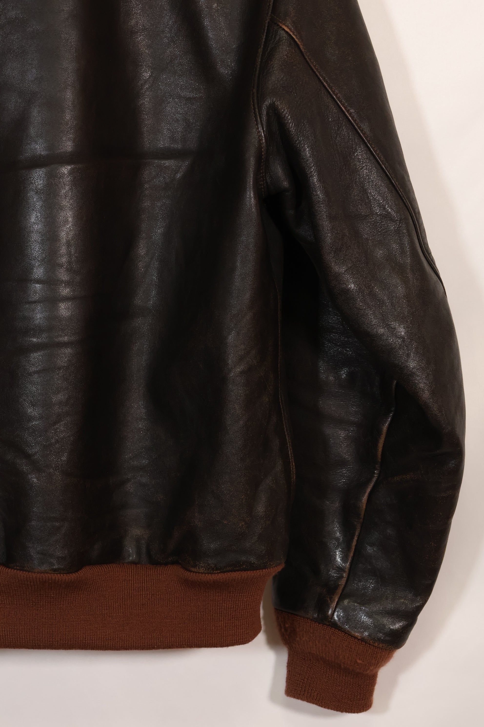 2000's size 44 Real McCoys A-2 flight jacket, repaired, used
