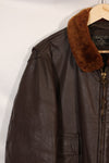 1969 Contract Size 46 US Navy G-1 Flight Jacket Heli Pilot Modified Rare Piece Used