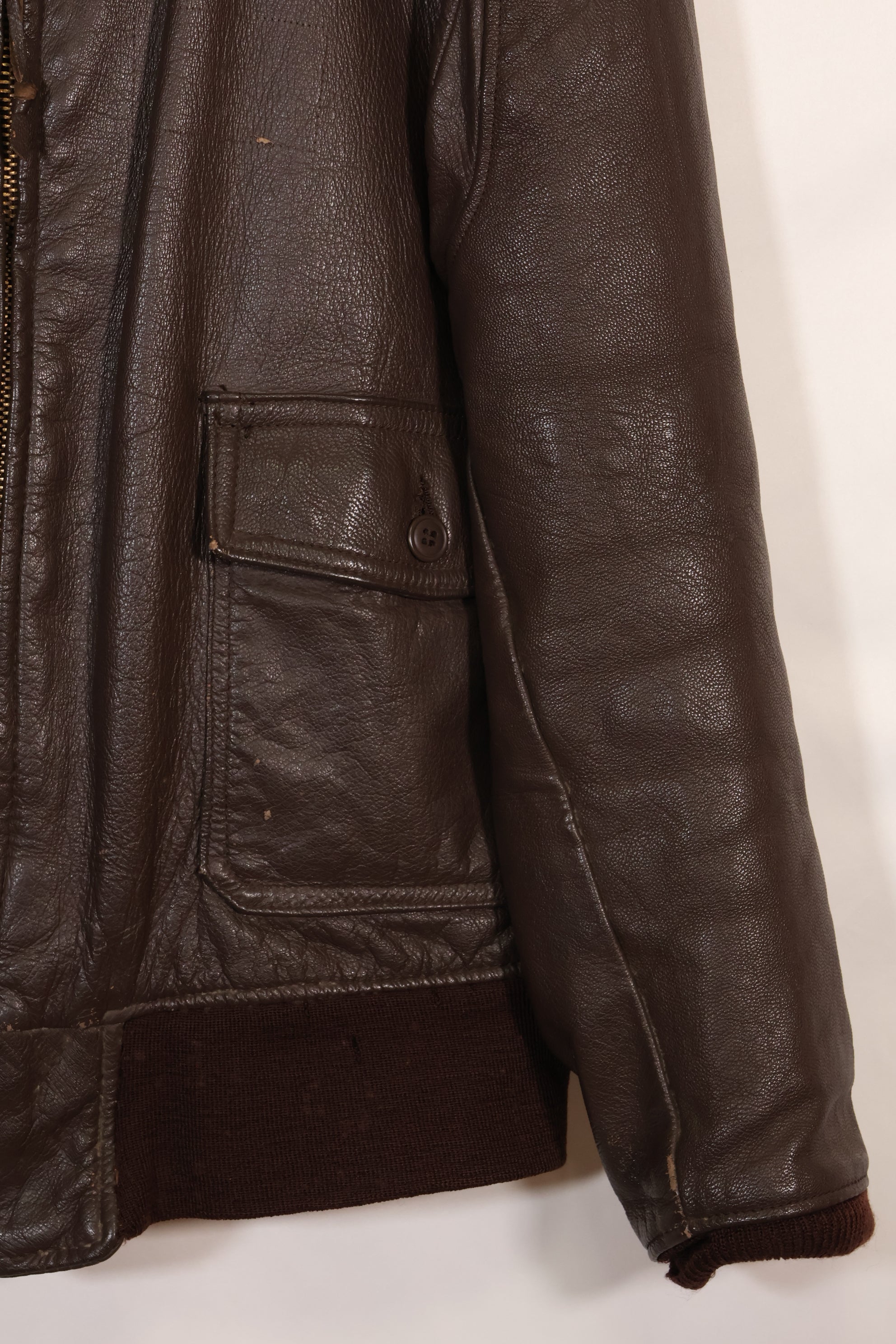 1969 Contract Size 46 US Navy G-1 Flight Jacket Heli Pilot Modified Rare Piece Used