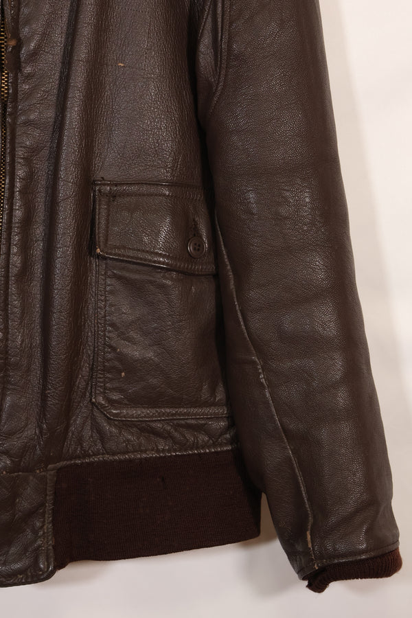 1969 Contract Size 46 US Navy G-1 Flight Jacket Heli Pilot Modified Rare Piece Used