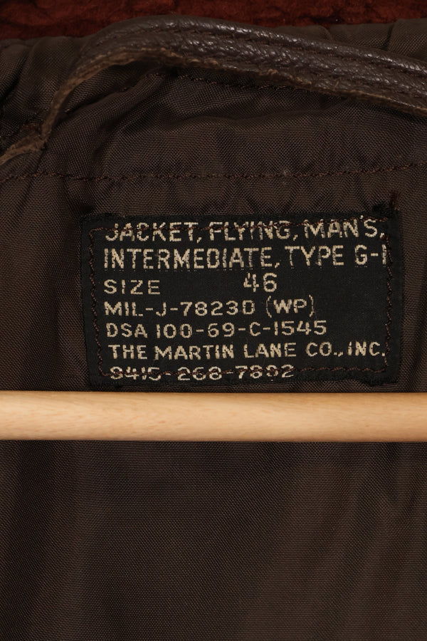 1969 Contract Size 46 US Navy G-1 Flight Jacket Heli Pilot Modified Rare Piece Used