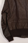 Early 1960s lot size 40 U.S. Marine Corps G-1 UGLY ANGENLS flight jacket, used.