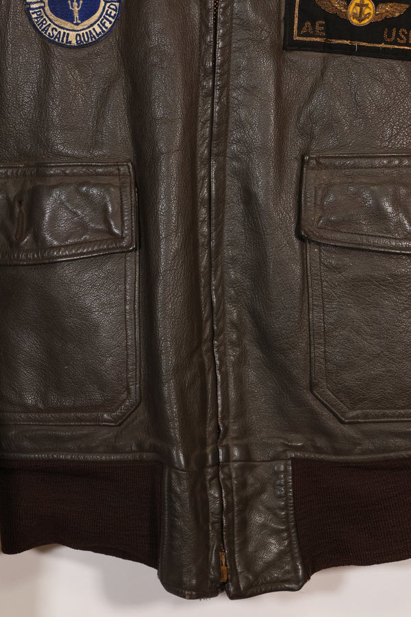1968 contract size 42 US Navy G-1 flight jacket FAIRECONRON ONE used