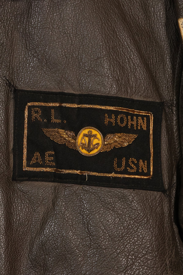 1968 contract size 42 US Navy G-1 flight jacket FAIRECONRON ONE used