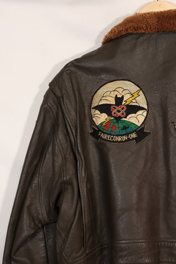1968 contract size 42 US Navy G-1 flight jacket FAIRECONRON ONE used
