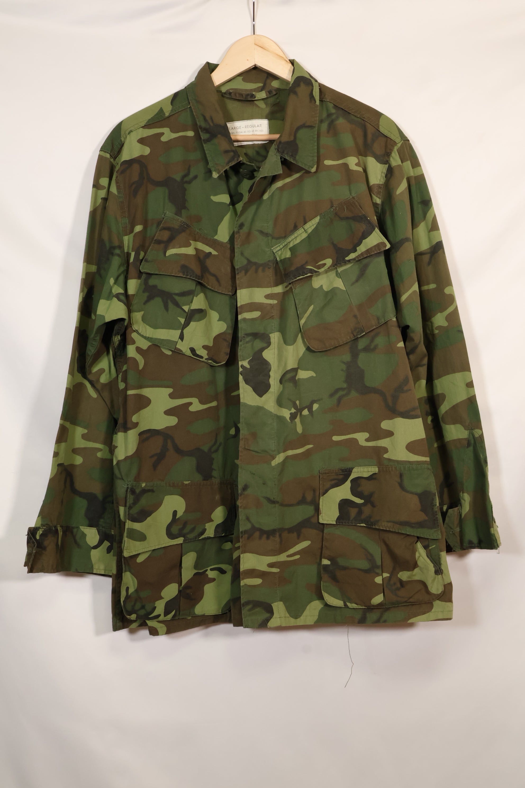 Circa 1967 L-R Non Ripstop Early Print ERDL Fatigue Jacket Used