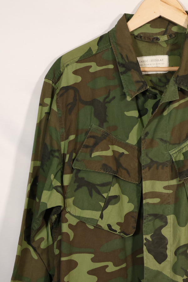 Circa 1967 L-R Non Ripstop Early Print ERDL Fatigue Jacket Used