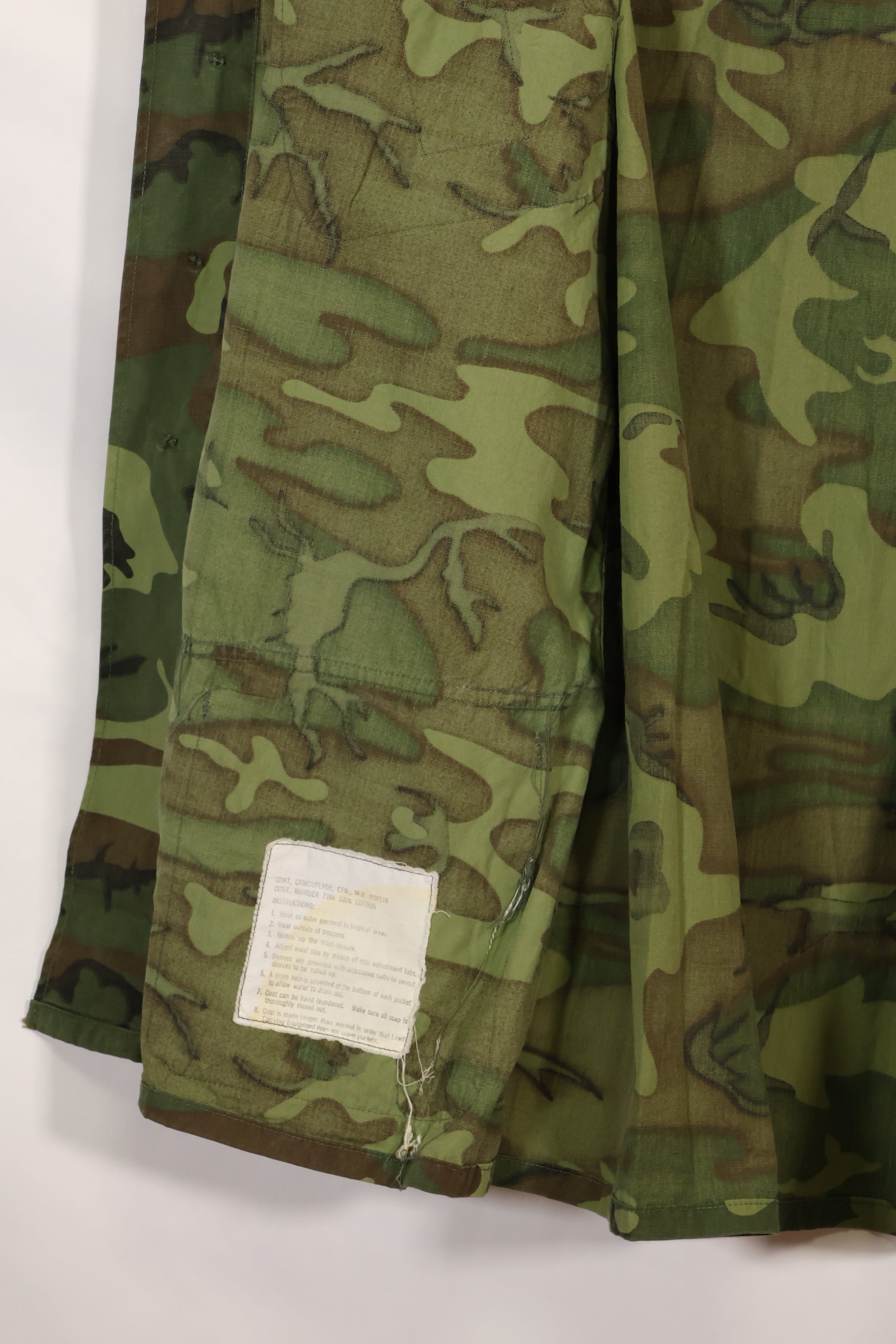 Circa 1967 L-R Non Ripstop Early Print ERDL Fatigue Jacket Used