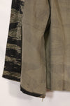 1960s US-L silver tiger stripe US cut shirt short sleeves custom torn