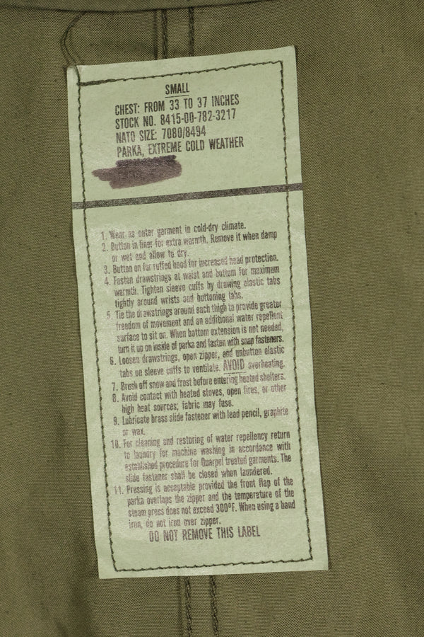 Multiple age lot SMALL M65 field parka fishtail parka, used in good condition, C