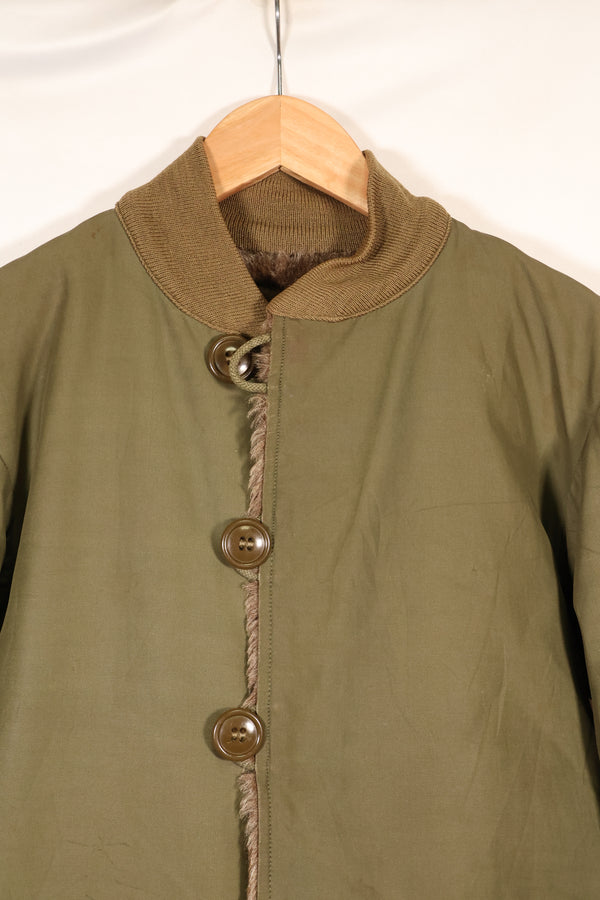 1940s WWII M-43 Field Jacket with thermal liner, used.