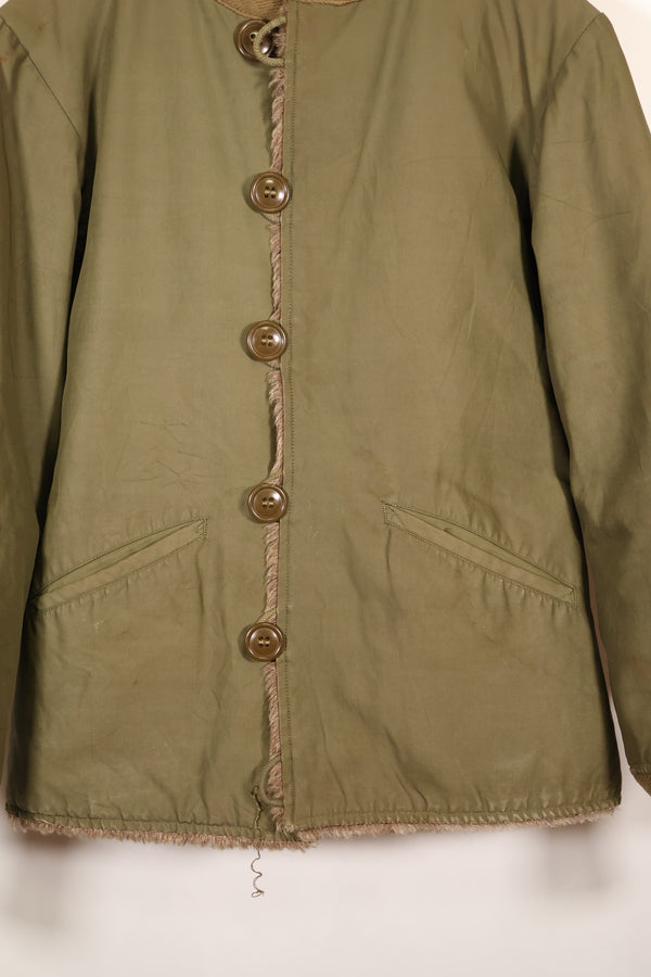 1940s WWII M-43 Field Jacket with thermal liner, used.