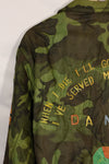 1970-71 large size Vietnam War camouflage poncho tour jacket DA NANG used