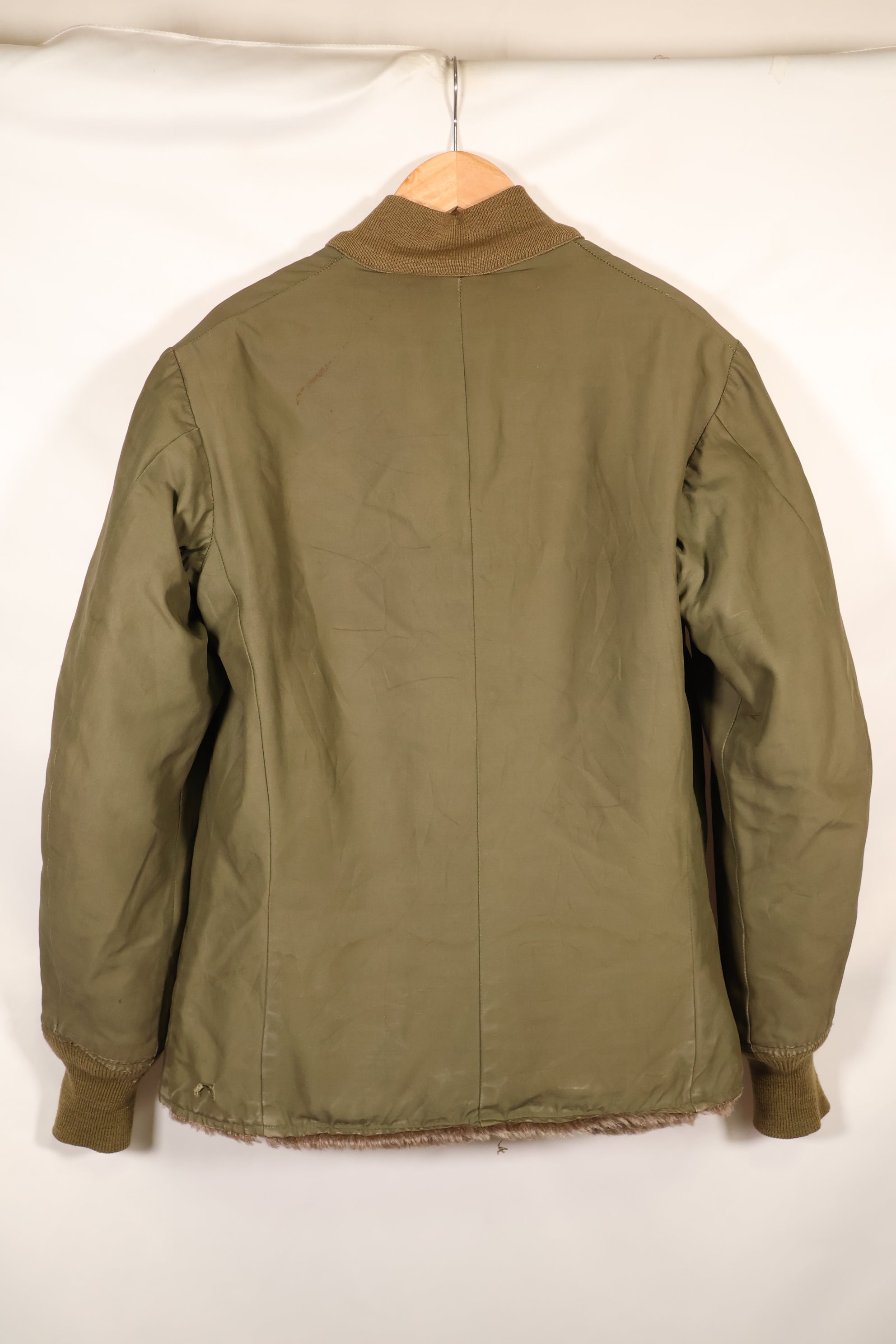 1940s WWII M-43 Field Jacket with thermal liner, used.