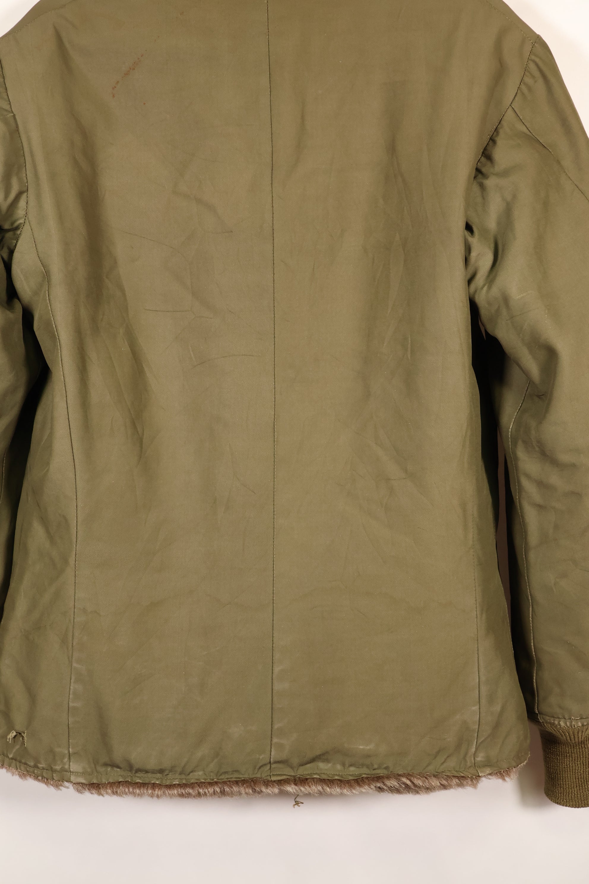 1940s WWII M-43 Field Jacket with thermal liner, used.