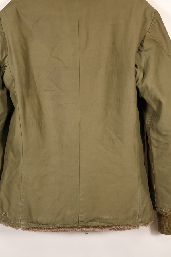 1940s WWII M-43 Field Jacket with thermal liner, used.