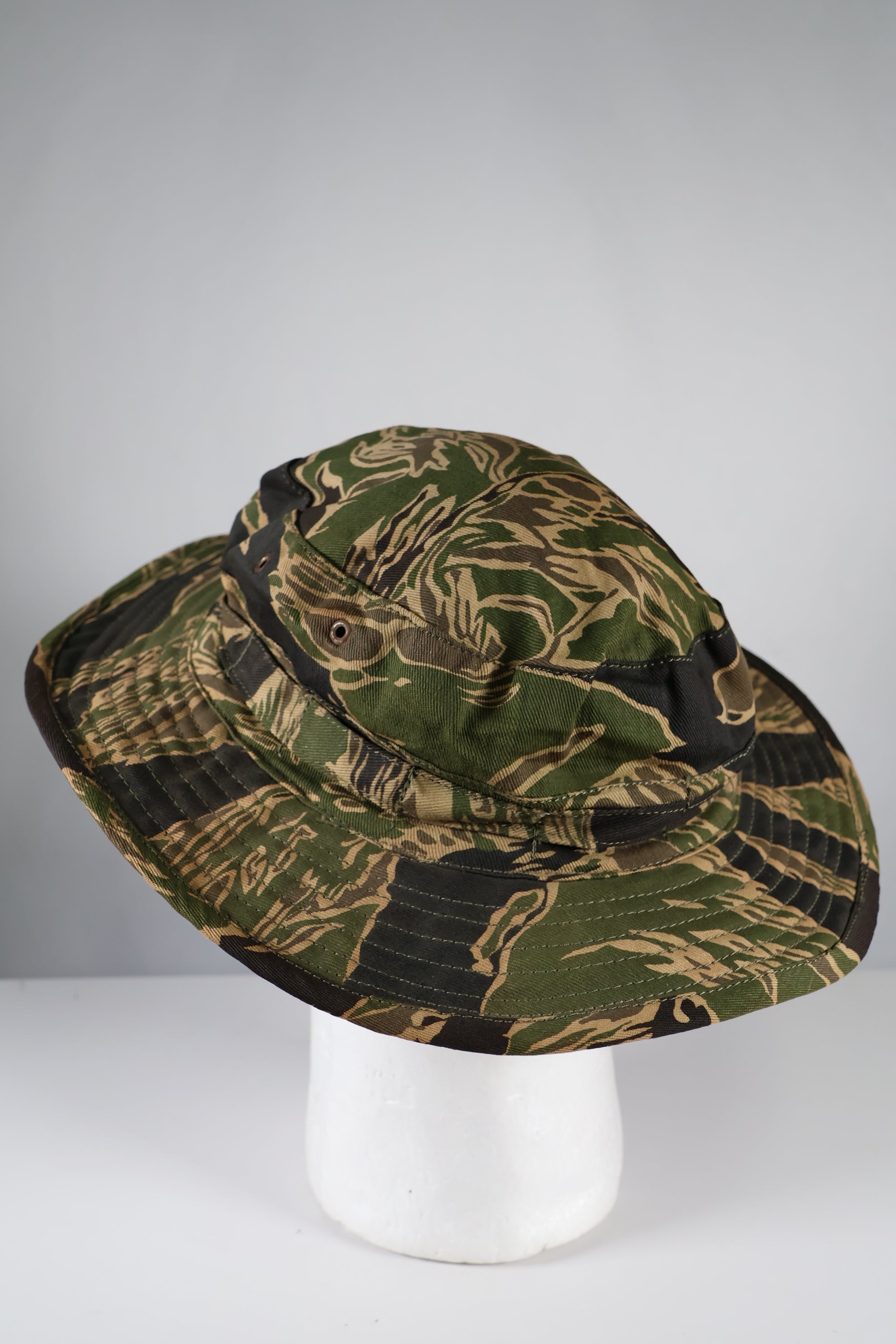 Real Okinawa Tiger Pattern Tiger Stripe Boonie Hat, large size, used.