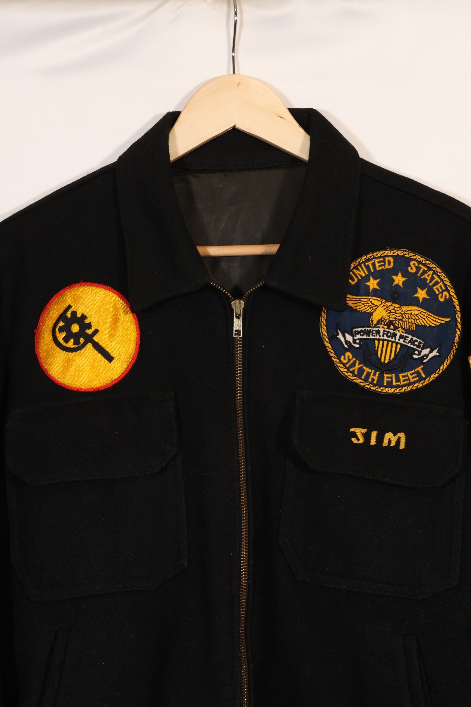 1987 large size US Navy USS SPIEGEL GROVE tour jacket.