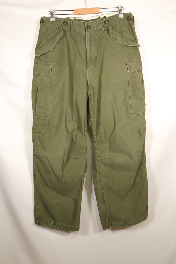 1951 contract M-R M51 cotton field pants, faded, used.