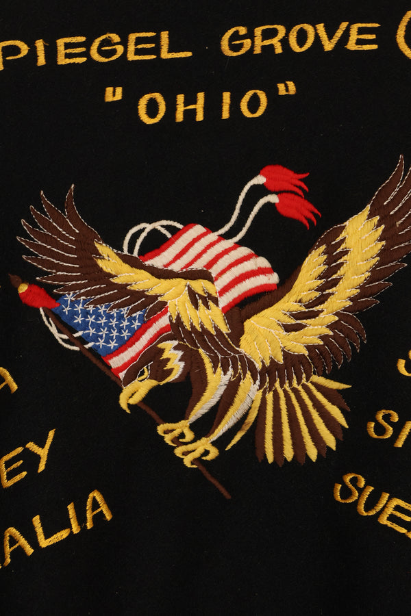 1987 large size US Navy USS SPIEGEL GROVE tour jacket.