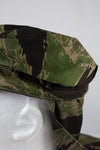 Real Okinawa Tiger Tiger Stripe CIDG Patrol Cap Long Neck Flap Used