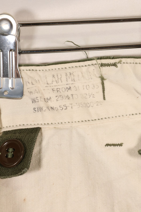 1951 contract M-R M51 cotton field pants, faded, used.
