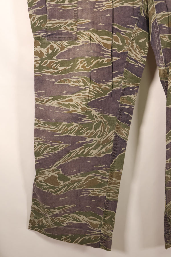 Estimated circa 1966; Privately sourced; Silver Tiger pattern; Tiger stripes; 2nd Model fatigue pants cut; Used